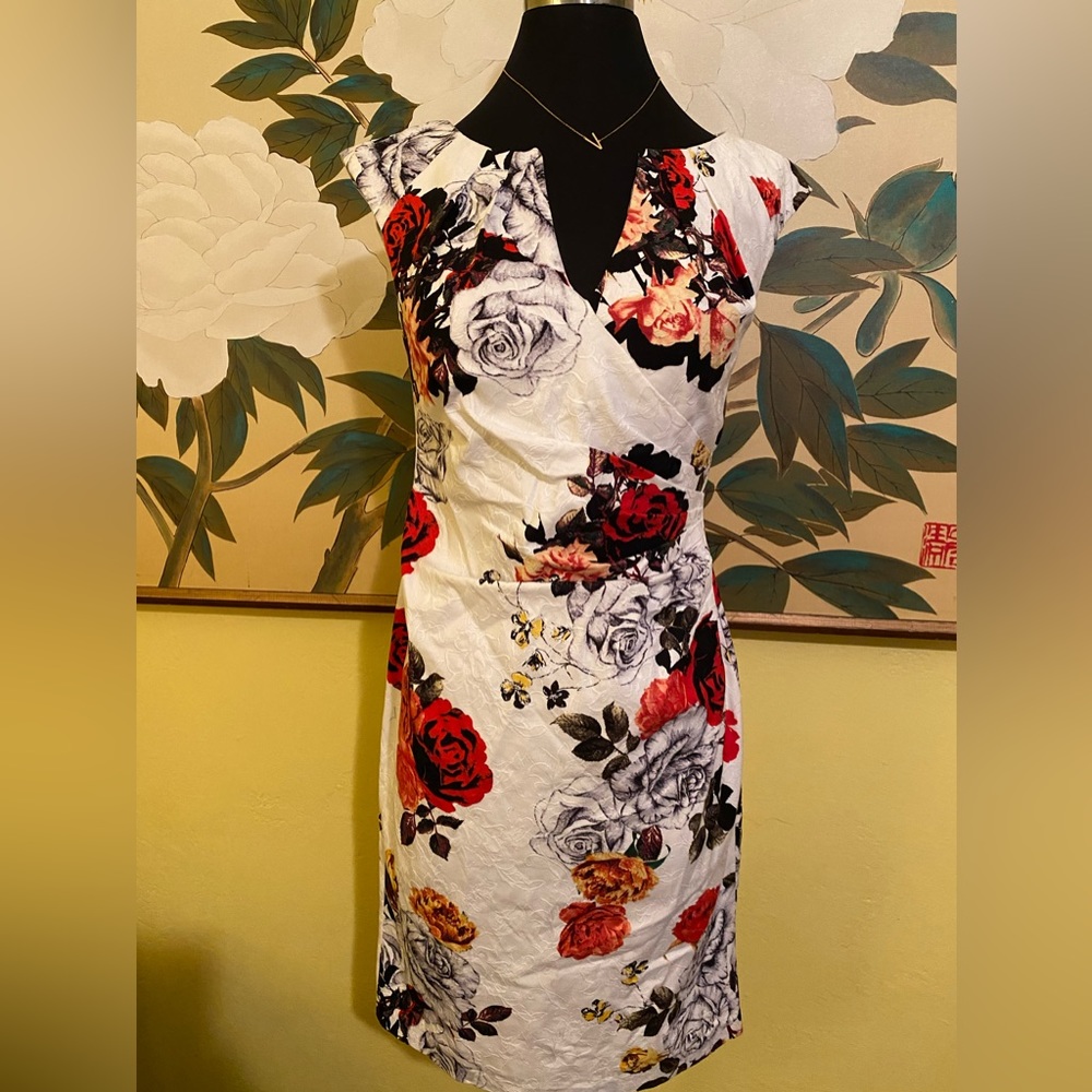 white christmas dresses Floral Printed High Low Organza Halter Dress In Navy Multi